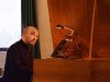 durante da prova per il concerto con Luca Guglielmi e il pianoforte Silbermann il 25 marzo 2017 a Rivoli (Torino), nel museo 