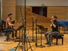Paolo Zanzu und Liv Heym bei der CD-Aufnahme im Tonstudio der Ölberg-Kirche in Berlin (6.-9.September 2021) 