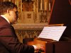 Andrea Coen and the Cristofori piano during the rehearsal for the concert in the Sclosskapelle Ambrass on occasion of the Innsbrucker Festwochen für Alte Musik in August 2014