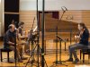 Christophe Coin, Paolo Zanzu e Liv Heym durante la registrazione nello studio della Ölberg-Kirche a Berlino (6-9 settembre 2021)