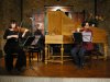 Concerto Madrigalesco (Fiorella Andriani, Liana Mosca, Luca Guglielmi) während der Probe für das Konzert am 3. März 2015 in der Accademia Bartolomeo Cristofori Florenz