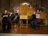 Concerto Madrigalesco (Fiorella Andriani, Liana Mosca, Luca Guglielmi) during the rehearsal for the concert on the 3rd March 2015 in the Accademia Bartolomeo Cristofori in Florence