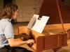 Anna Fusek playing the Cristofori piano during the rehearsal for the concert on the 17th September 2022 in the Teatro del Seminario in Padova