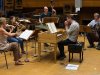 Ricardo Magnus (Clavecin Roïal) and his group Klangschmelze during a recording in a broadcast studio of the SWR in Baden Baden in July 2021