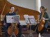 Cyril Poulet, Sarah van Oudenhove und Le Petit Trianon während der CD-Aufnahme von Bachs Musikalischem Opfer am 11. und 12. Oktober 2021 in Porrentruy (CH)