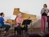 Jacopo Sibilia, Stefano Magliare und Sofya Yuneeva bei der Probe für das Konzert am 14. Mai 2022 im Musikinstrumenten-Museum in Rom
