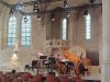 Le Petit Trianon (Olivier Riehl, Amandine Solano, Cyril Poulet, Sarah van Oudenhove e Jean-Luc Ho al pianoforte Silbermann) durante le prove per il concerto il 21 settembre 2019 nel monastero Royaumont (Paris)