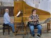 Luca Guglielmi and Fiorella Andriani during the recording of Bach's Musical Offering in the Chiesa del Colletto in Pinerolo (Turin)