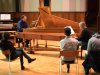Menno van Delft playing the Silbermann piano together with a student on the Cristofori piano, Masterclass in the Orgelpark in Amsterdam, 13th November 2022