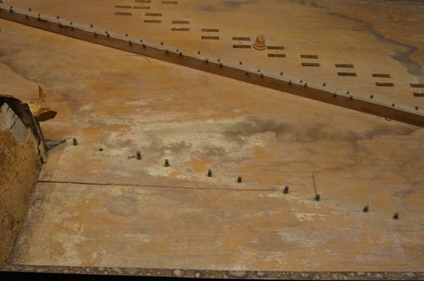 der Schmutz auf dem Resonanzboden