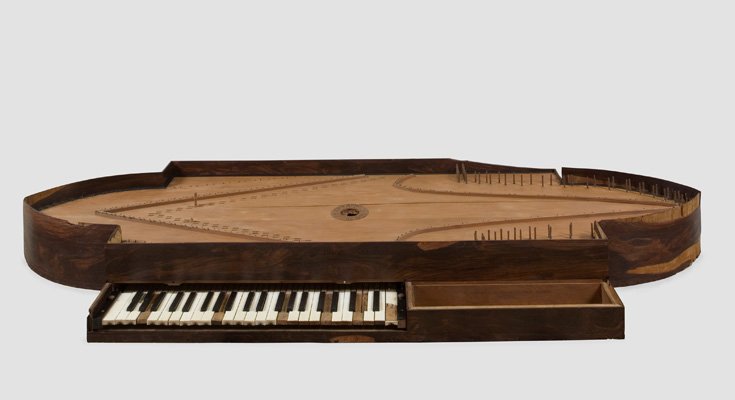 the oval spinet from 1690 after the restoration in 2012, photo Rabatti and Dominge