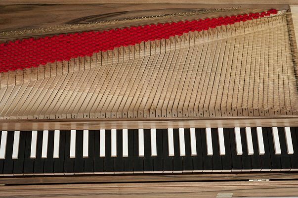 keyboard of the Silbermann clavichord copy
