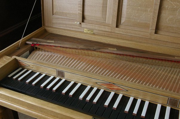 section of the Schiedmayer clavichord copy